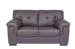 HOME Marcello Regular Leather Sofa - Chocolate